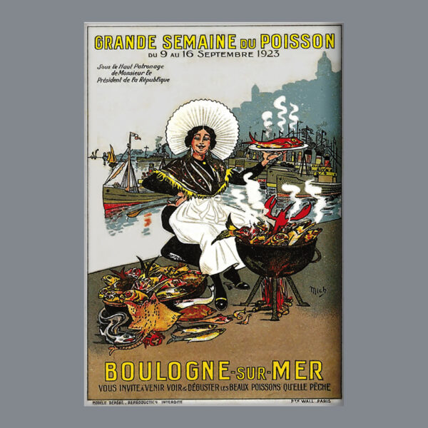 BOULOGNE SUR MER - RETRO - PUBLICITE POISSON