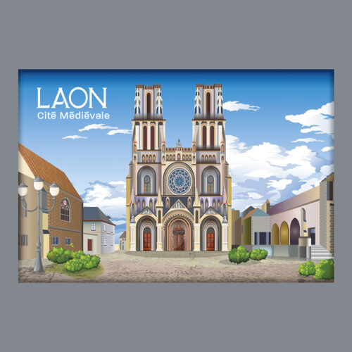 LAON - CATHEDRALE DESSIN