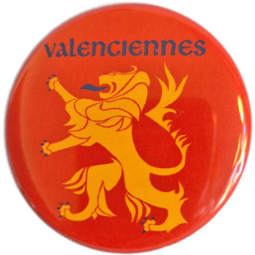 BADGE 56MM BLASON VALENCIENNES