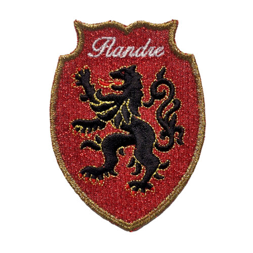 Écusson brodé Lion de Flandre à paillettes - Rouge – Patch à coudre