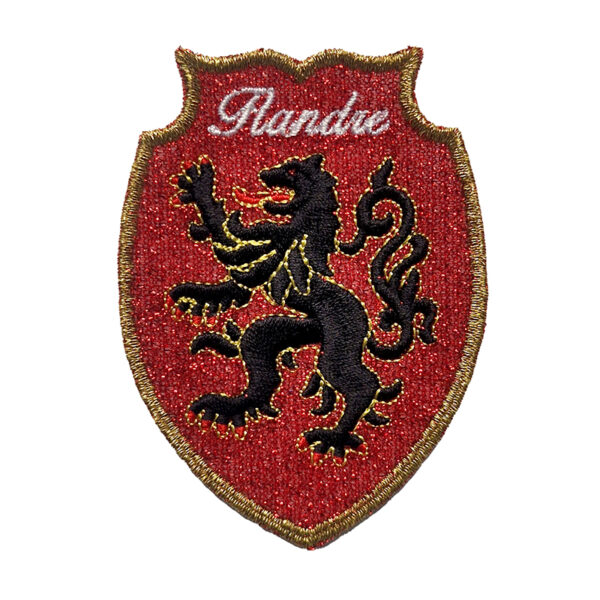 Écusson brodé Lion de Flandre à paillettes - Rouge – Patch à coudre