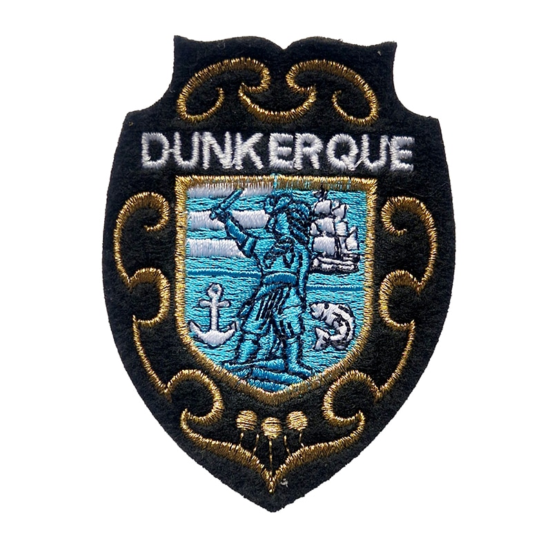 Écusson brodé Jean Bart le corsaire – Turquoise – Patch à coudre