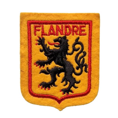 Écusson tissu Blason de Flandre Jaune – Patch brodé à coudre – Fabrication artisanale Hauts-de-France